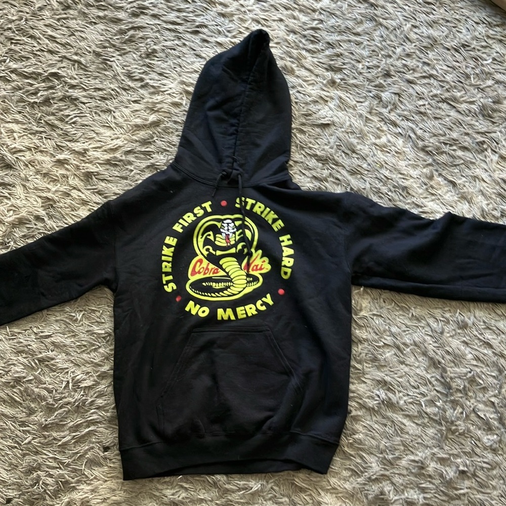 Black cobra Kai hoodie\ sweater.